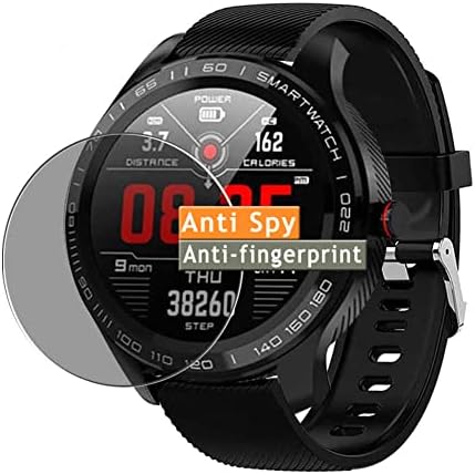 מגן מסך פרטיות של Vaxson, התואם ל- Smartwatch Smart Watch Senbos Smart Watch L9 1.3 מדבקת מגני סרטי ריגול אנטי מרגלים [לא מזכוכית מזג]